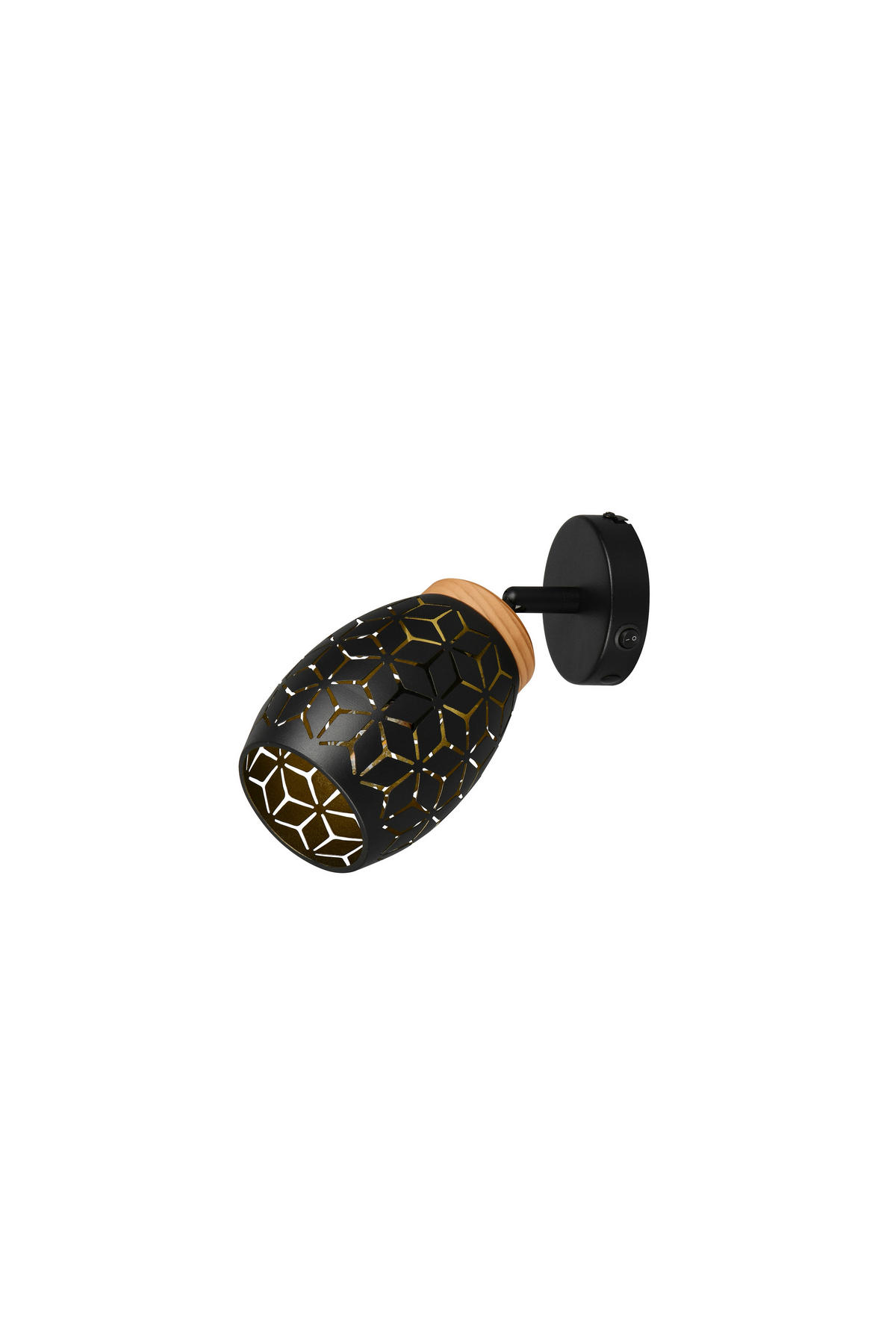 SPOTLIGHT 12/27 cm   - svart/guldfärgad, Trend, metall/trä (12/27cm)