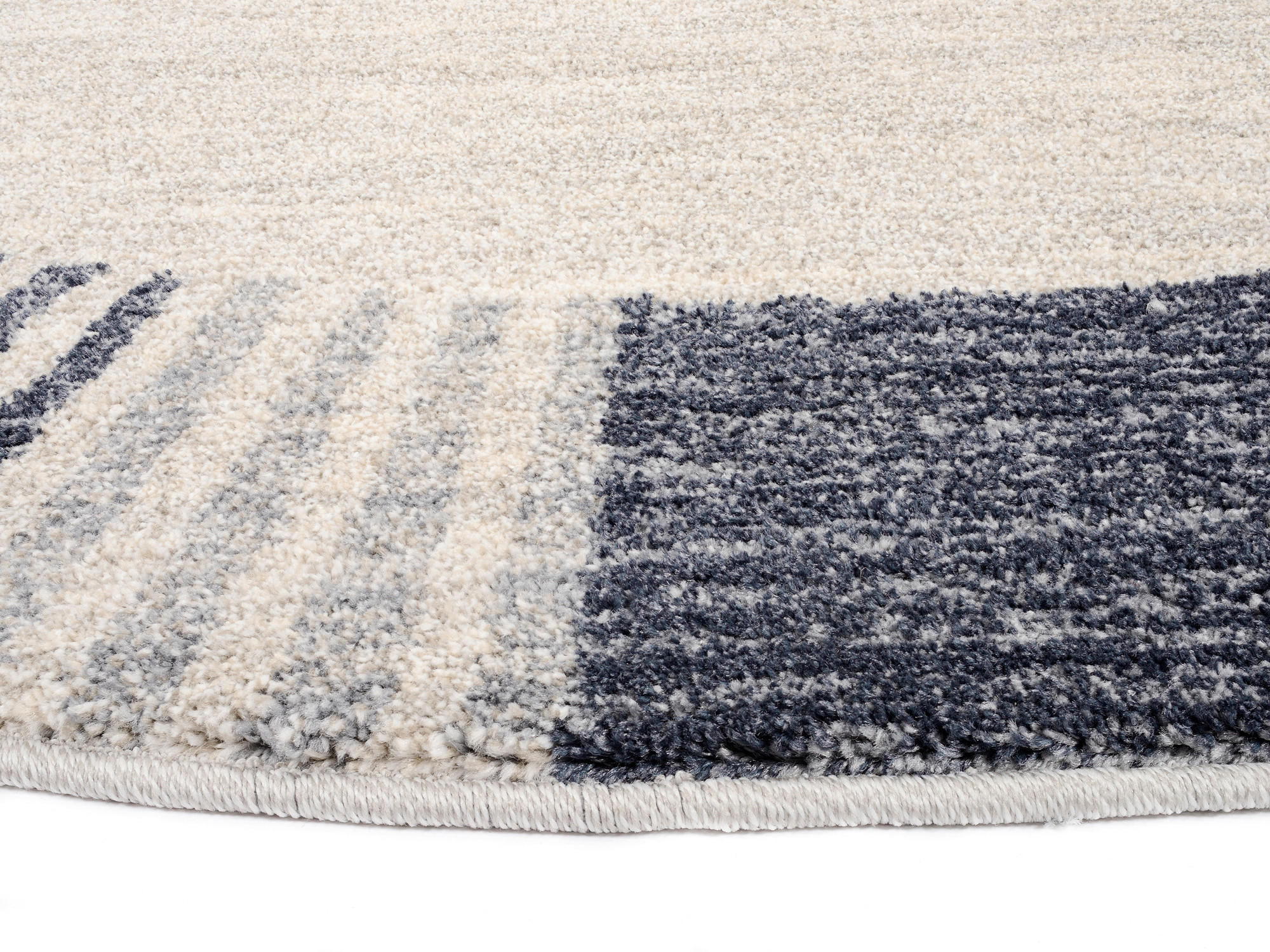 Thumbnail - Novel Webteppich Palazzo Lobo, Blau, Grau, Textil, rund, in verschiedenen Größen erhältlich, Teppiche & Böden, Teppiche,...