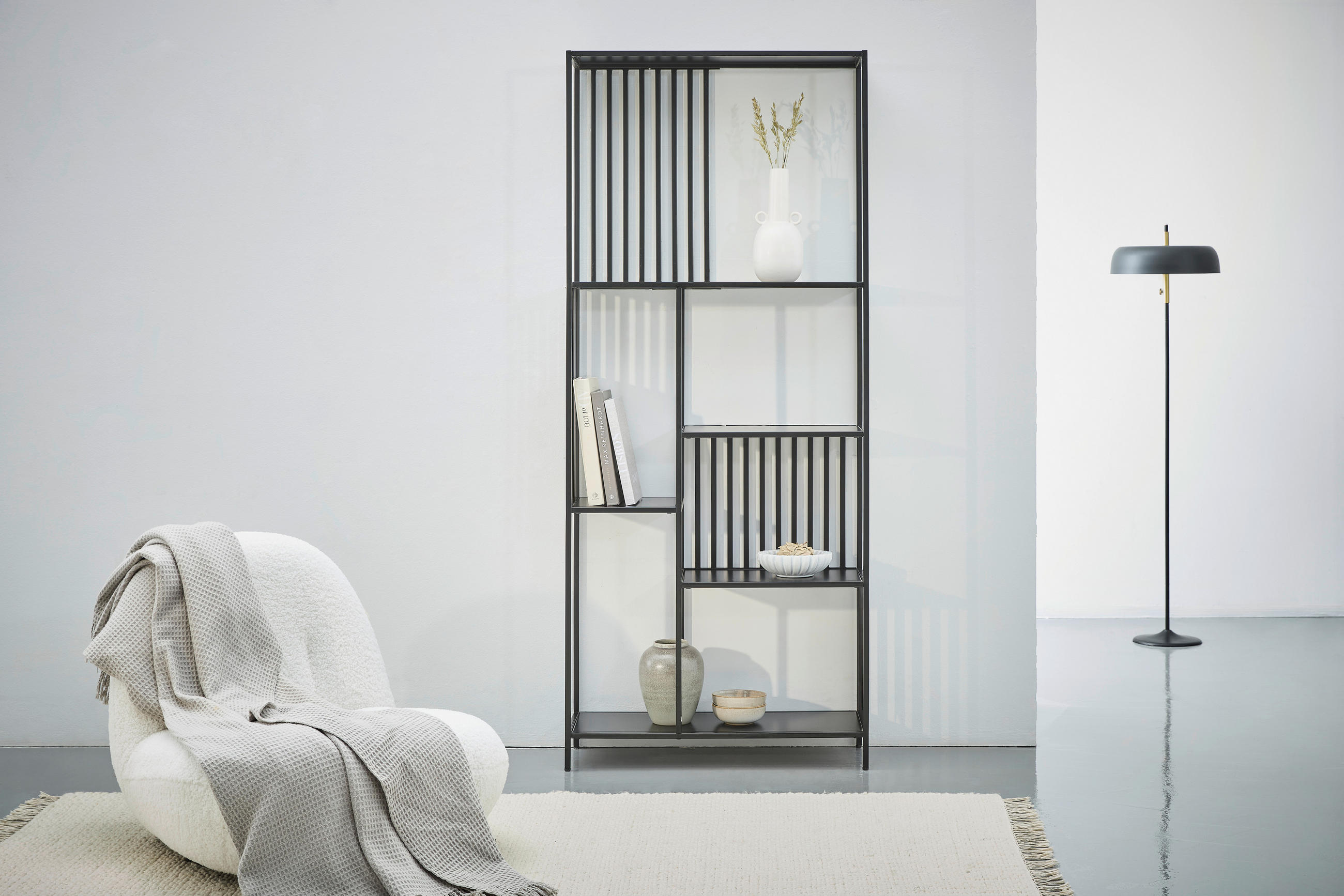 REGAL Schwarz  - Schwarz, Design, Metall (80/190/30cm) - Livetastic