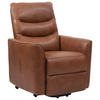 RECLINERFÅTÖLJ i läderimitation brun  - brun/svart, Klassisk, metall/textil (76/105/88cm) - MID.YOU