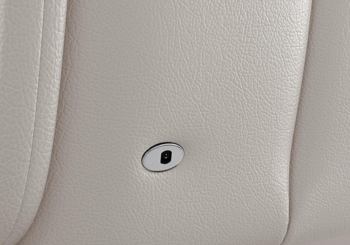 SESSEL in Echtleder Weiss  - Weiss/Schwarz, Konventionell, Leder/Metall (74/112/82cm) - Sit & More