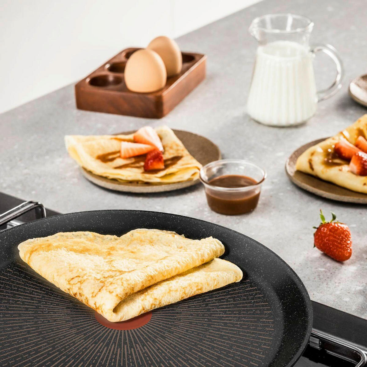 CREPESPFANNE Excellence G7 25 cm  - Schwarz, Basics, Metall (25cm) - Tefal