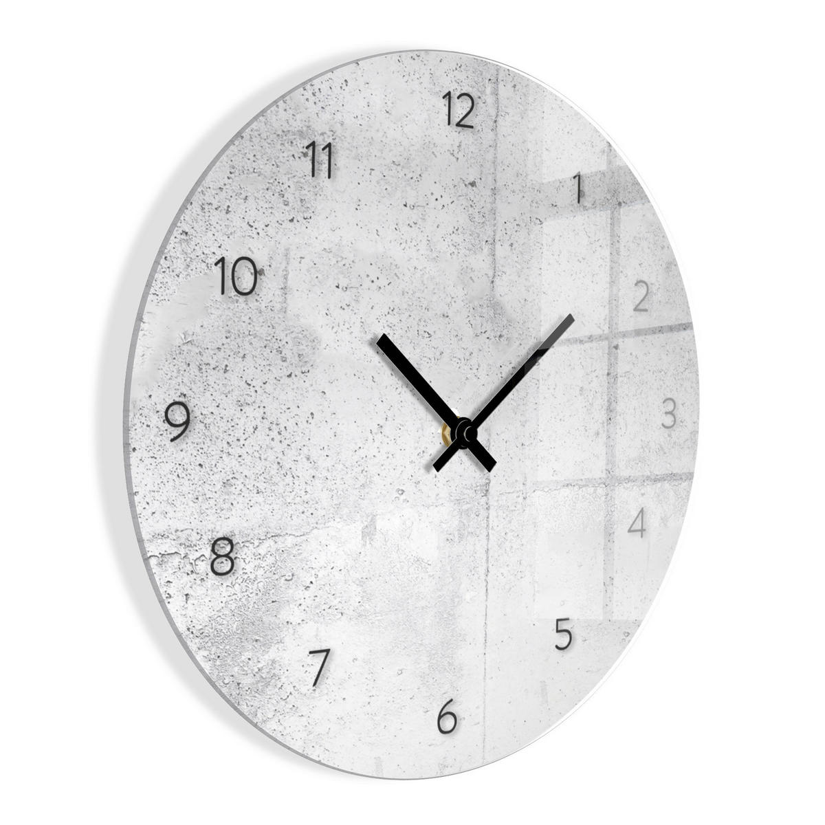 WANDUHR Grau  - Grau, Basics, Glas/Kunststoff (30cm)