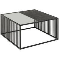 COUCHTISCH Rauchglas 80/80/40 cm quadratisch Schwarz  - Schwarz, Trend, Glas/Holzwerkstoff (80/80/40cm) - MID.YOU