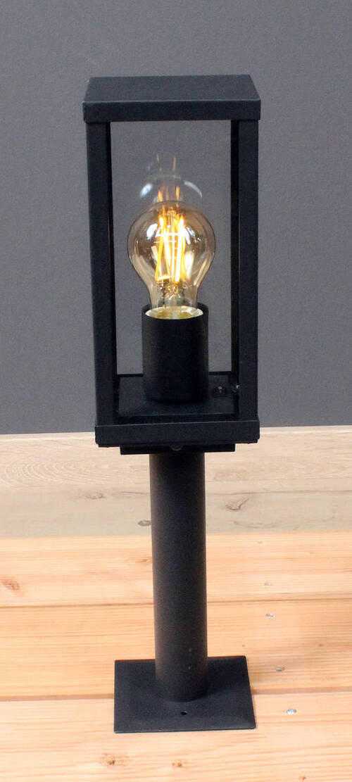 AUßENLEUCHTE Karo   - Klar/Schwarz, Basics, Glas/Metall (50/11/11cm)