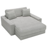 XXL-SESSEL Cord Hellgrau    - Hellgrau/Schwarz, MODERN, Kunststoff/Textil (160/87/190cm) - Carryhome