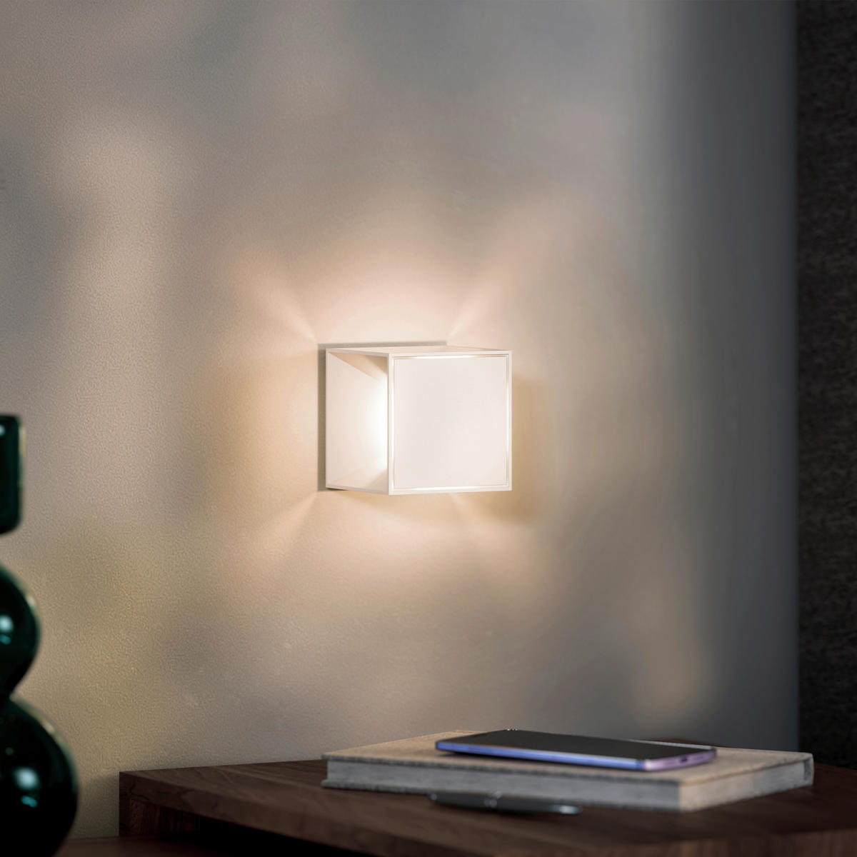 AKKU-TISCHLEUCHTE Nutalis 8/8/8 cm   - Weiß, Design, Metall (8/8/8cm)