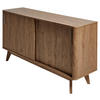 SIDEBOARD 148/76/39,8 cm  in Eichefarben  - Eichefarben/Alufarben, Modern, Holzwerkstoff/Metall (148/76/39,8cm) - MID.YOU