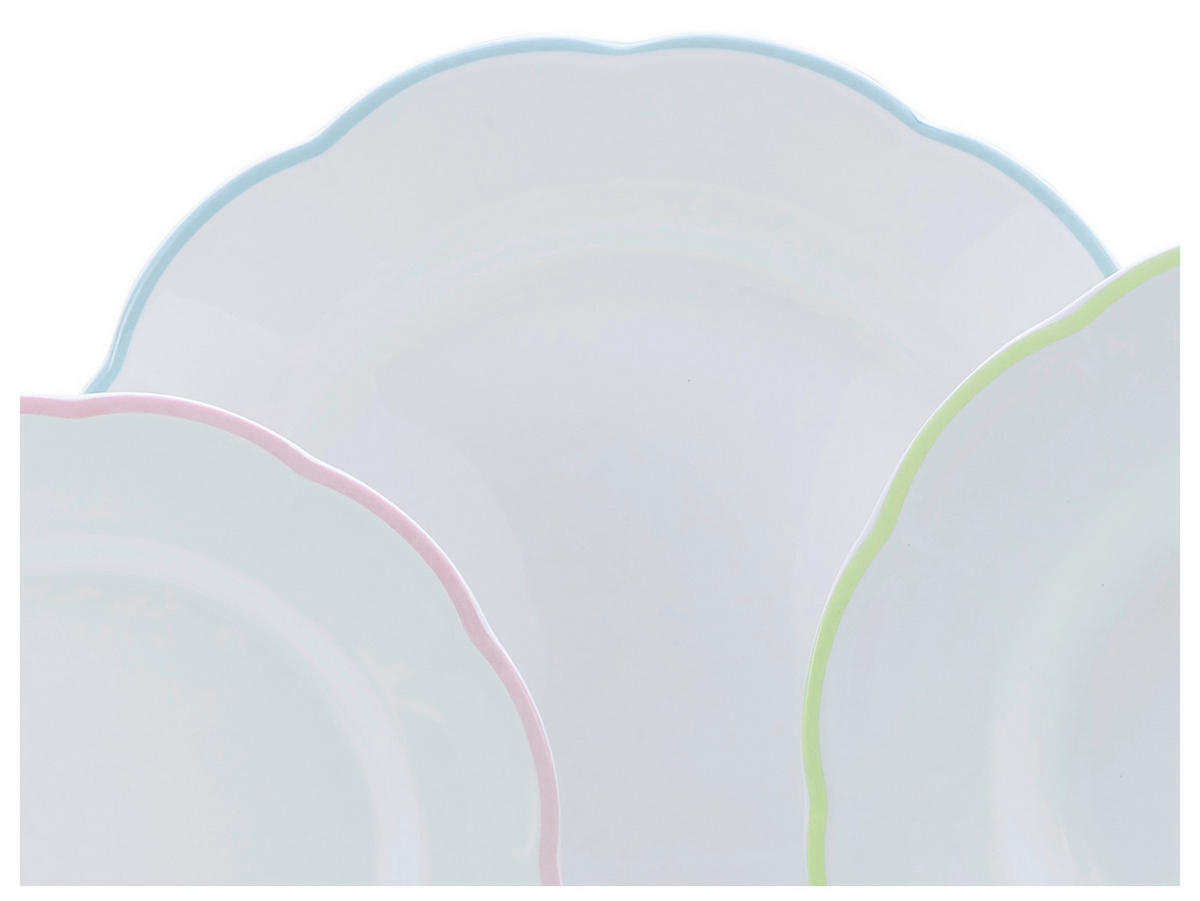 KOMBISERVICE Lila, Weiß, Hellblau, Hellrosa, Limette Florine Bunt 20-teilig 4 Personen  - Hellrosa/Lila, Basics, Keramik - Creatable