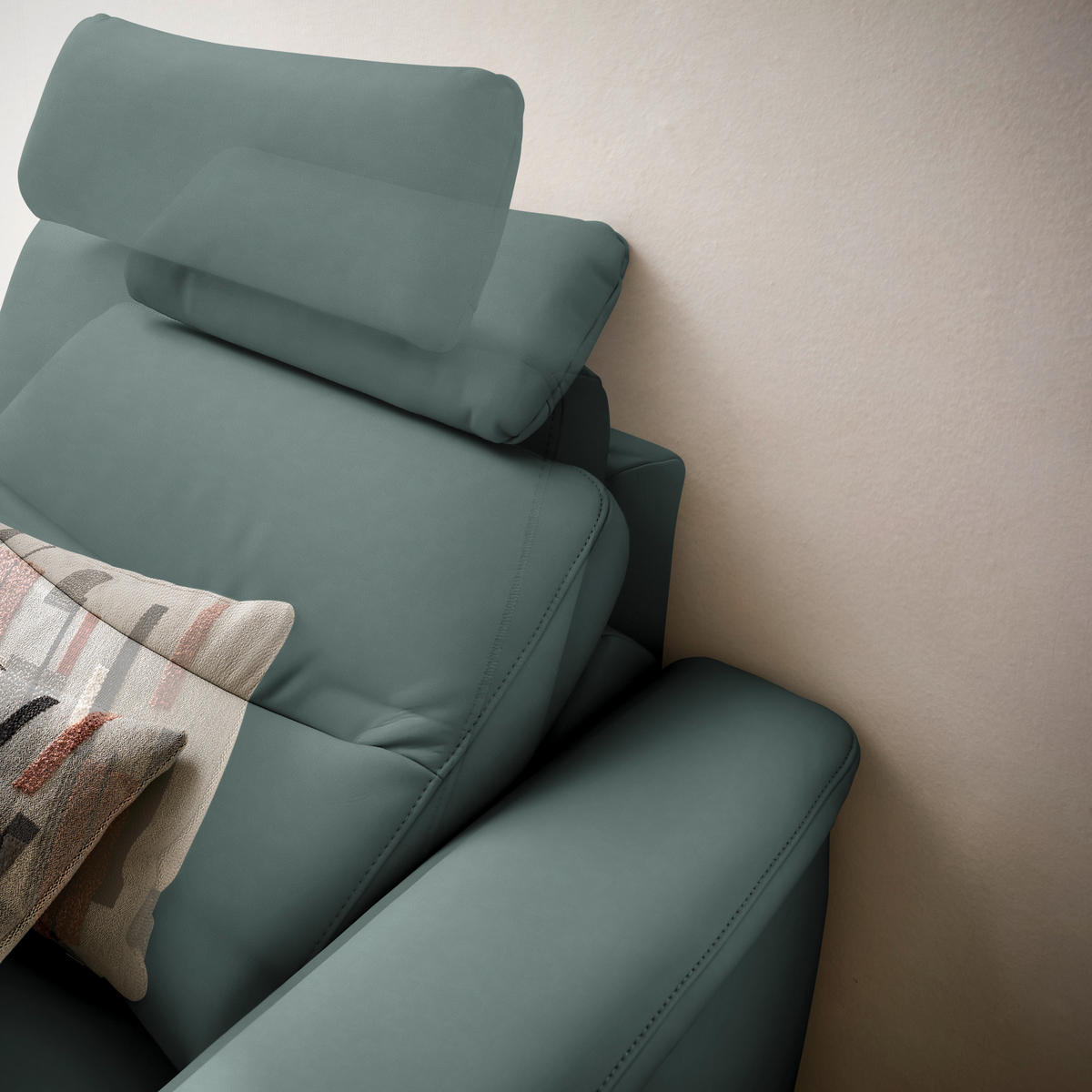 ECKSOFA  in Echtleder Blaugrau  249/280 cm  - Anthrazit/Blaugrau, Design, Leder/Metall (249/280cm) - Himolla Komfortklass