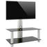 PHONOTISCH Glas, Metall Schwarz, Silberfarben - Silberfarben/Schwarz, KONVENTIONELL, Glas/Kunststoff (95/90/40cm) PHONOTISCH Glas, Metall Schwarz, Silberfarben - Silberfarben/Schwarz, KONVENTIONELL, Glas/Kunststoff (95/90/40cm)