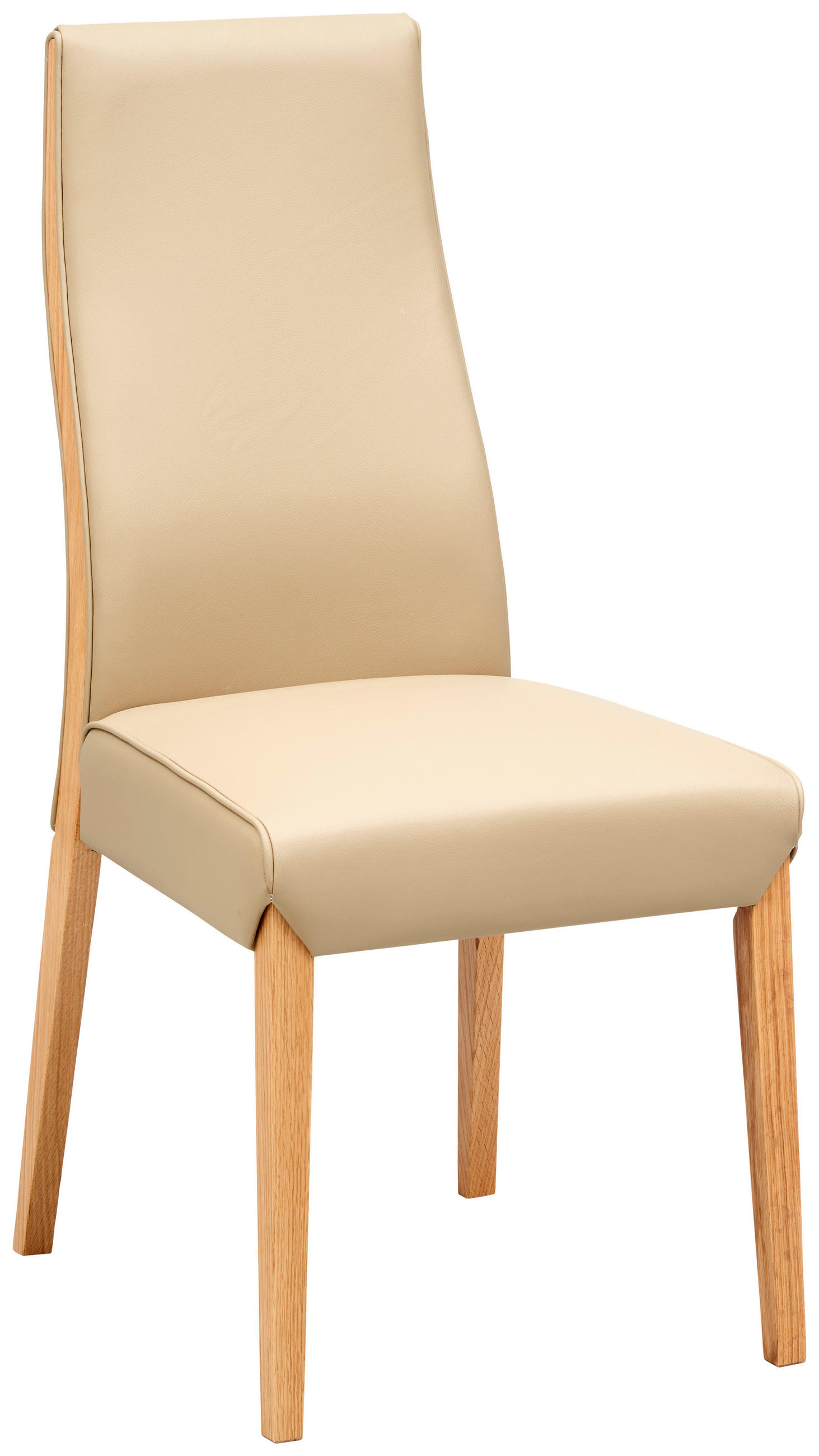 STUHL  in Echtleder pigmentiert  - Konventionell, Leder/Holz (47/104/61cm) - Livetastic