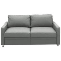 SCHLAFSOFA  in Chenille Grau  - Chromfarben/Grau, KONVENTIONELL, Textil/Metall (186/90/100cm) - Beldomo Style