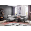 ECKSOFA in Velours Grau  191/261 cm  - Schwarz/Grau, Design, Textil/Metall (191/261cm) - Stylife