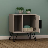 KINDERNACHTSCHRANK  - Mokka/Sonoma Eiche, Design, Holzwerkstoff/Metall (45/35/50cm) - Livetastic
