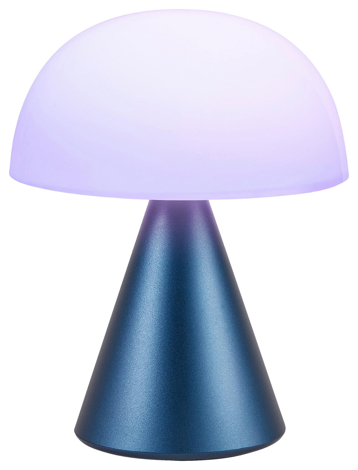 AKKU-TISCHLEUCHTE 14/17/14 cm   - Dunkelblau, Design, Kunststoff/Metall (14/17/14cm)