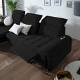 ECKSOFA in Webstoff Schwarz  - Schwarz, LIFESTYLE, Textil/Metall (180/310cm) - Valnatura