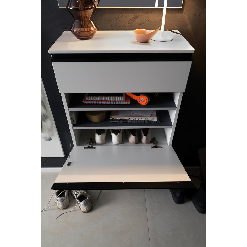 Thumbnail - Moderano Garderobe, Weiß, Holzwerkstoff, 3-teilig, 100x200x30 cm, Garderobe, Garderoben-Sets & Serien, Garderoben-Sets
