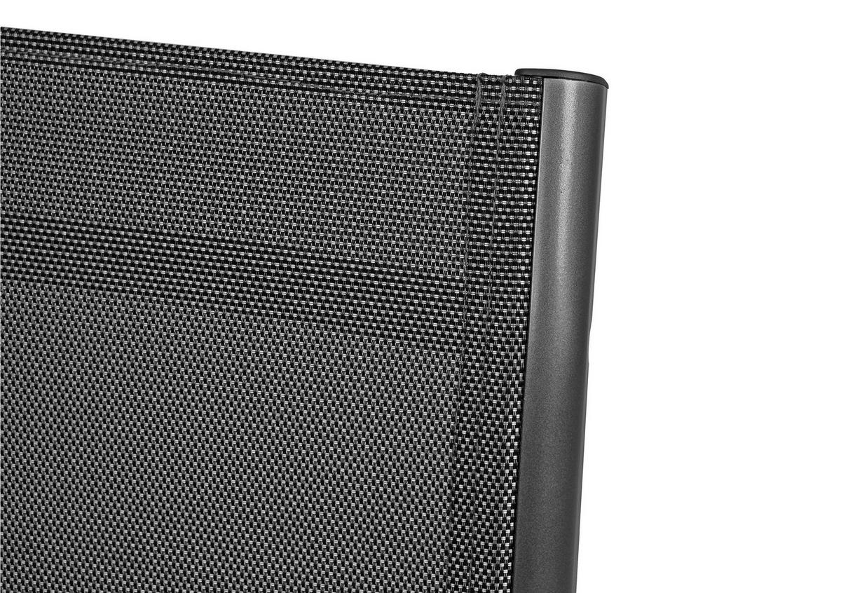 SCAUN PLIANT DE EXTERIOR in metal, plastic, textil antracit, gri, argintiu  - argintiu/antracit, Konventionell, plastic/metal (58/110/67cm) - Ambia Garden