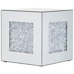 BEISTELLTISCH quadratisch Silberfarben  - Silberfarben, Trend, Glas/Holzwerkstoff (40/40/40cm) - Xora