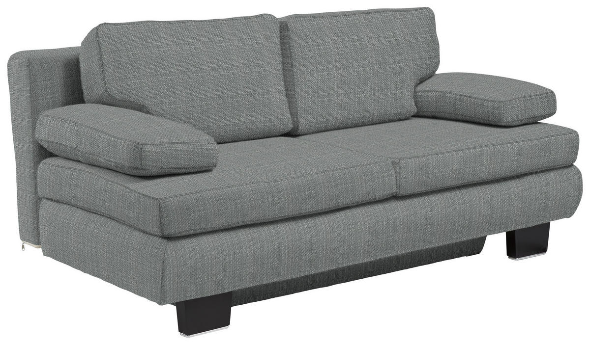 SCHLAFSOFA Grau  - Wengefarben/Grau, Design, Holz/Textil (203/94/100cm) - Novel
