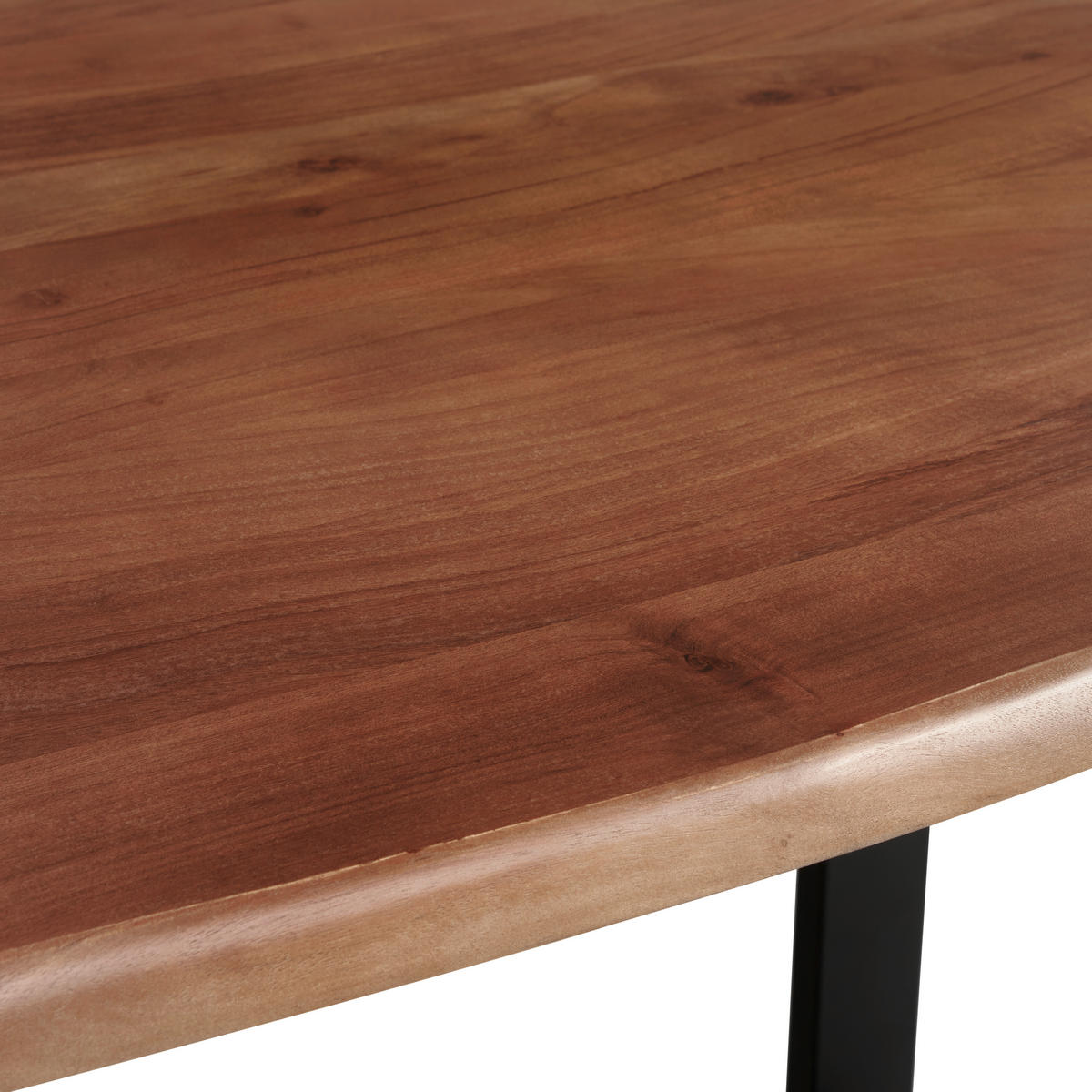 ESSTISCH 160/90/76 cm Echtholz  Holz, Metall gastro- und objekttauglich rechteckig Schwarz, Akaziefarben, Walnussfarben  - Walnussfarben/Schwarz, MODERN, Holz/Metall (160/90/76cm) - P & B