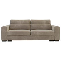 SCHLAFSOFA  mit Liegefunktion, Schlafen auf Sitzhöhe, Rücken echt Flachgewebe Beige  - Beige/Schwarz, KONVENTIONELL, Kunststoff/Textil (235/80/120cm) - Carryhome