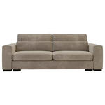 SCHLAFSOFA  in Flachgewebe Beige  - Beige/Schwarz, KONVENTIONELL, Kunststoff/Textil (235/80/120cm) - Carryhome
