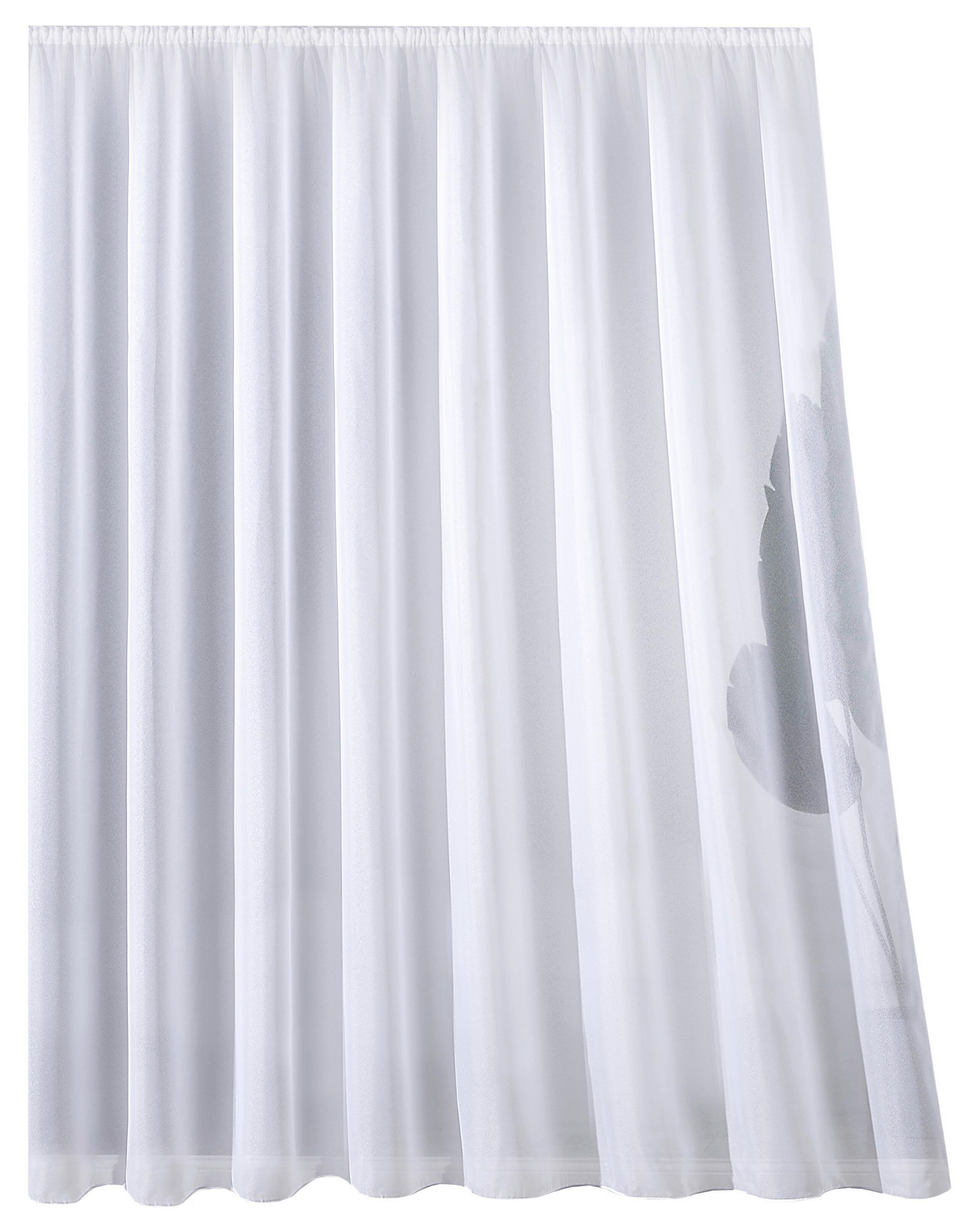 FERTIGSTORE  transparent  450/225 cm   - Weiß, Basics, Textil (450/225cm)