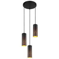 LAMPĂ SUSPENDATĂ 34/150 cm  - auriu/negru, Design, metal (34/150cm) - Globo