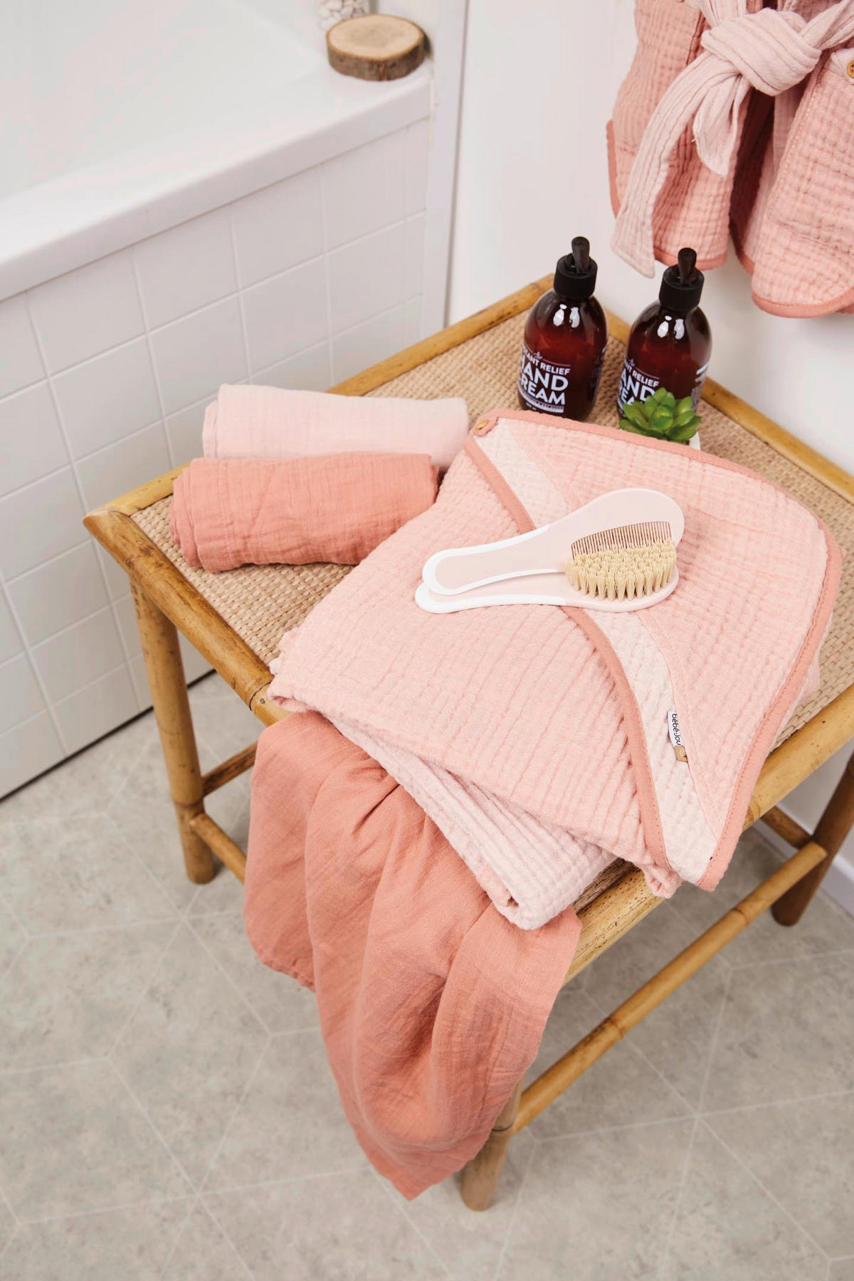 KINDERBADEMANTEL 86/92  - Altrosa/Rosa, Basics, Textil (86/92null) - Bebe Jou