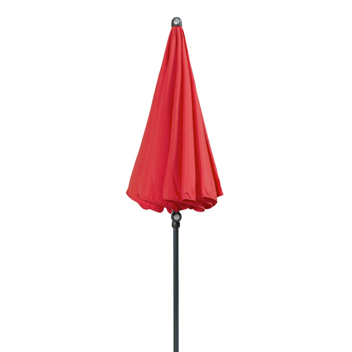 SONNENSCHIRM 150 cm Anthrazit, Rot  - Anthrazit/Rot, Basics, Textil/Metall (150cm) - Doppler