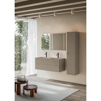 BADEZIMMER 3-teilig 120 cm  - Weiss/Beige, Konventionell, Holzwerkstoff/Stein (120cm) - Belluti