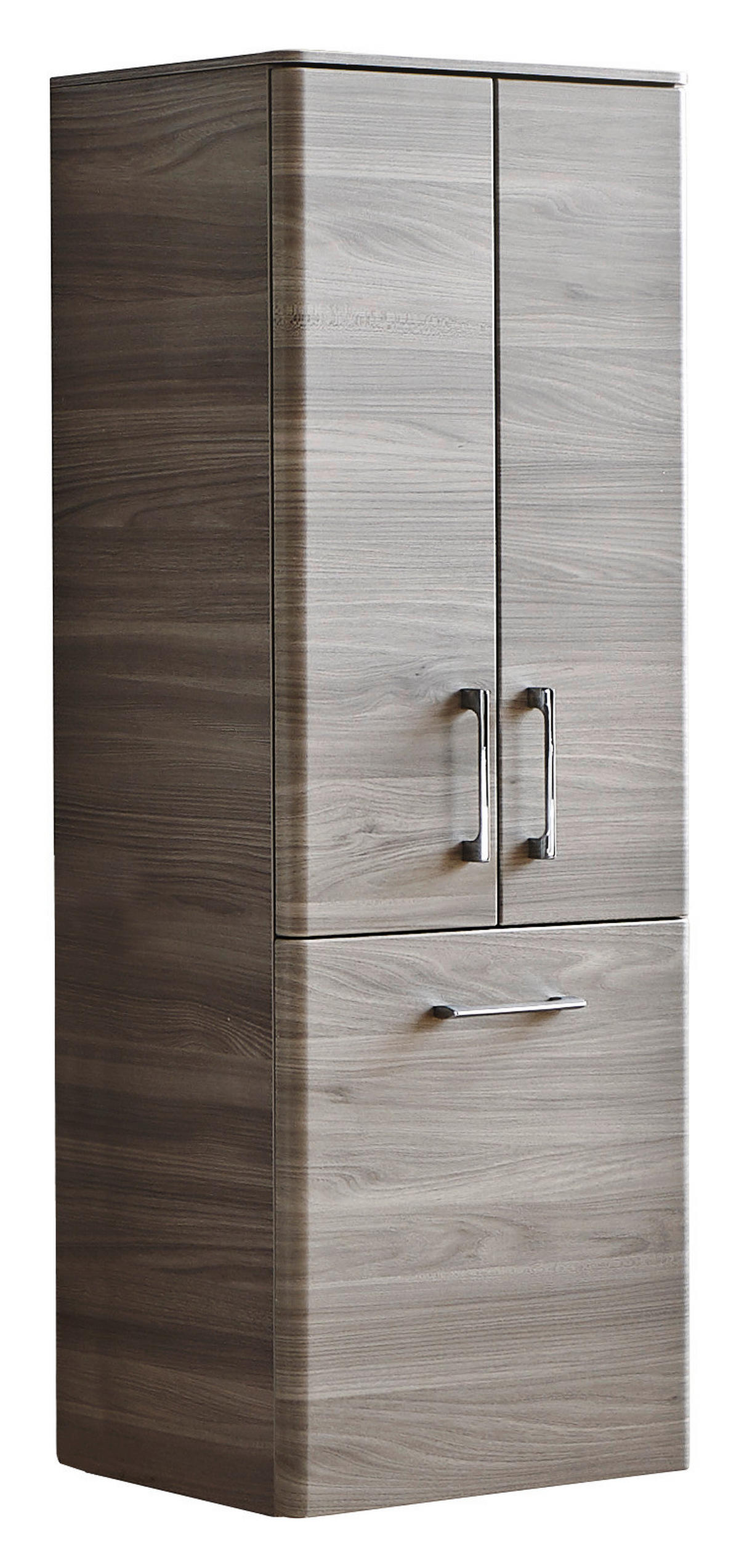 MIDISCHRANK 45/121,2/33 cm  - Chromfarben/Grau, KONVENTIONELL, Glas/Holzwerkstoff (45/121,2/33cm) - Sadena