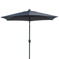 SONNENSCHIRM mit LED 298 cm  - Anthrazit/Hellgrau, Basics, Textil/Metall (298/250cm) - Doppler