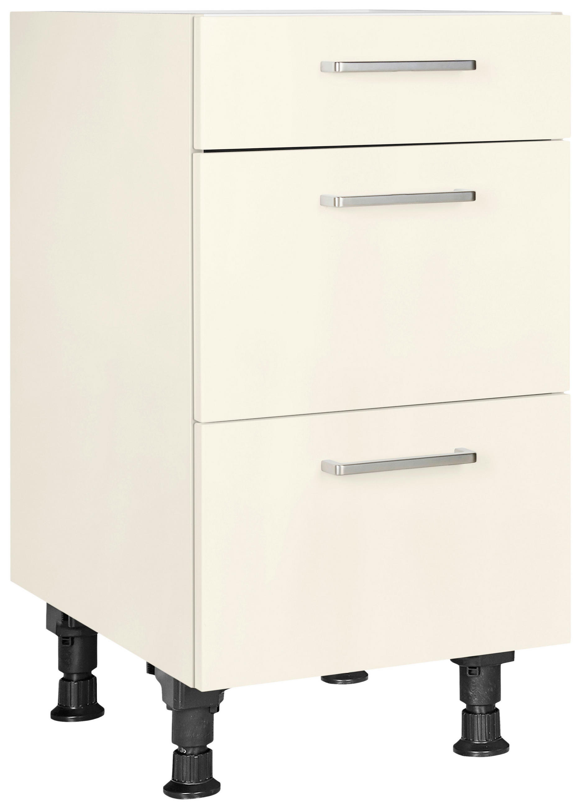 SCHUBKASTENUNTERSCHRANK 45/87/56 cm  in Magnolie  - Edelstahlfarben/Magnolie, MODERN, Holzwerkstoff/Metall (45/87/56cm) - Nobilia