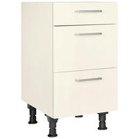 SCHUBKASTENUNTERSCHRANK 45/87/56 cm  in Magnolie  - Edelstahlfarben/Magnolie, MODERN, Holzwerkstoff/Metall (45/87/56cm) - Nobilia