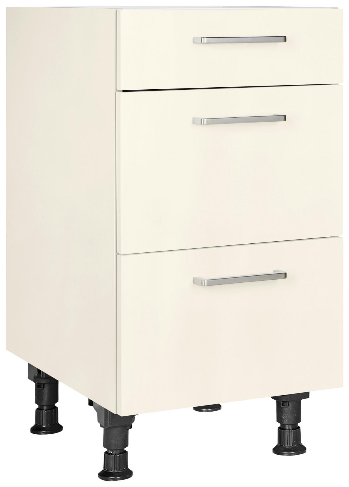 SCHUBKASTENUNTERSCHRANK 45/87/56 cm  in Magnolie  - Edelstahlfarben/Magnolie, MODERN, Holzwerkstoff/Metall (45/87/56cm) - Nobilia