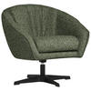 SESSEL in Bouclé Grün  - Schwarz/Grün, Design, Textil/Metall (80/78/80cm) - Stylife