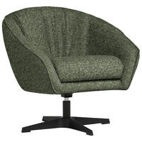 SESSEL in Bouclé Grün  - Schwarz/Grün, Design, Textil/Metall (80/78/80cm) - Stylife
