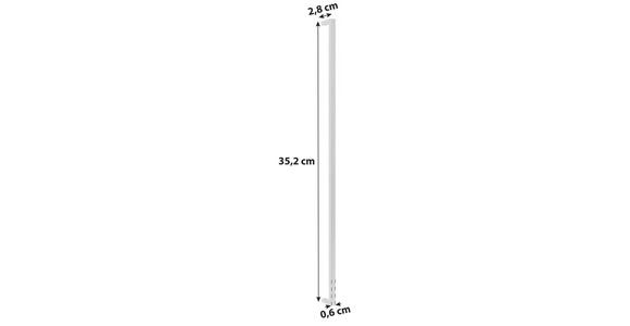 MÖBELGRIFF 2,8/35,2/0,6 cm Edelstahlfarben  - Edelstahlfarben, Metall (2,8/35,2/0,6cm) - Hom`in