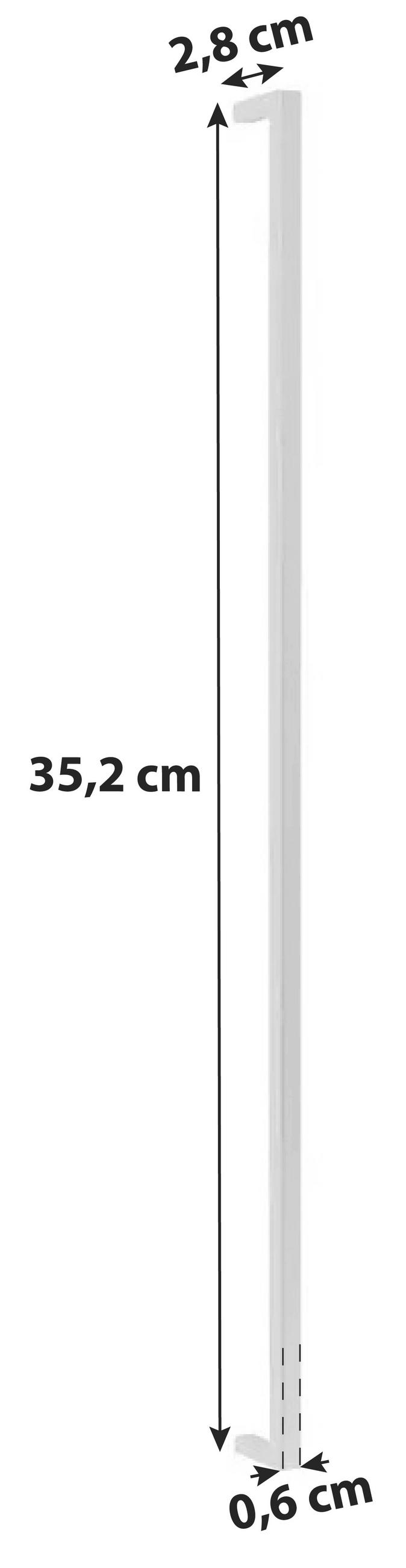 ÚCHYTKA NA NÁBYTEK, barvy nerez oceli, 2,8/35,2/0,6 cm - barvy nerez oceli, kov (2,8/35,2/0,6cm) - Hom`in