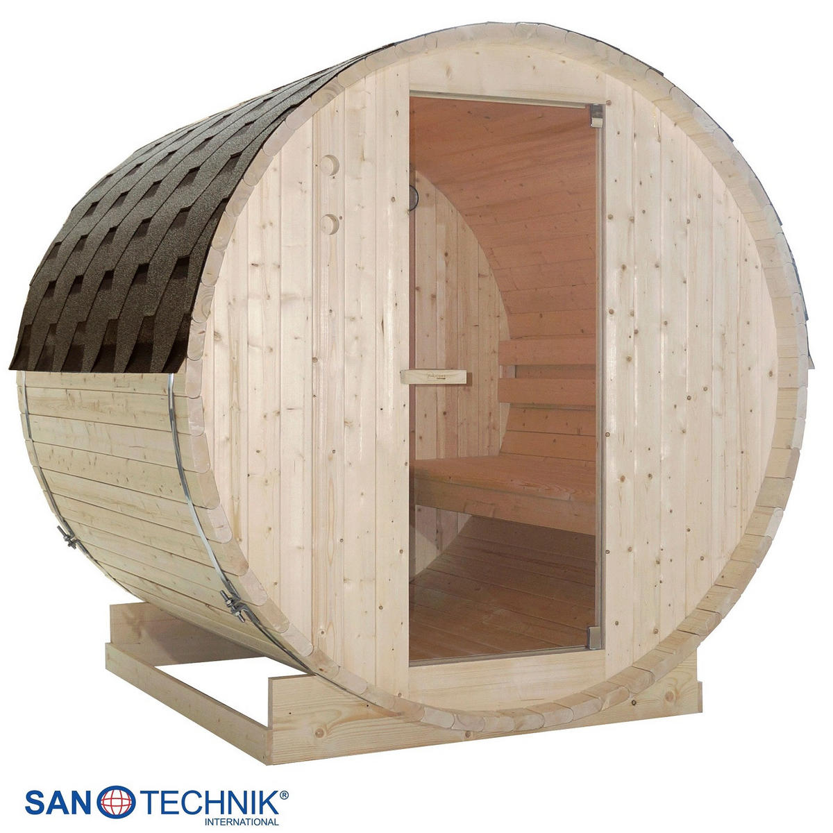 SUDOVÁ SAUNA  - barvy smrku, Konvenční, dřevo/sklo (189/180/191,5cm) - Sanotechnik