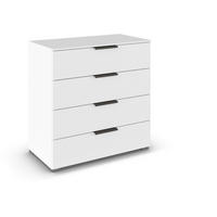 KOMMODE  in 80/81/42 cm  - Graphitfarben/Alufarben, Trend, Holzwerkstoff/Metall (80/81/42cm) - Novel