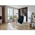 RELAXSESSEL in Leder Dunkelblau  - Edelstahlfarben/Dunkelblau, Design, Leder/Metall (78/112/85cm) - Cantus