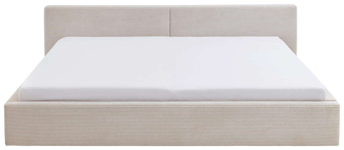 POLSTERBETT 240/200 cm,  in Beige, Lattenrost, Bettkasten,  - Beige, Basics, Holz/Textil (240/200cm) - Boxxx