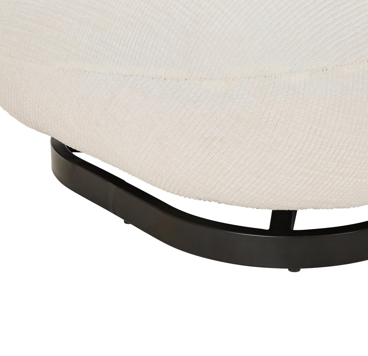 SESSEL in Cord Weiß  - Schwarz/Weiß, Trend, Textil/Metall (75/66/87cm) - P & B