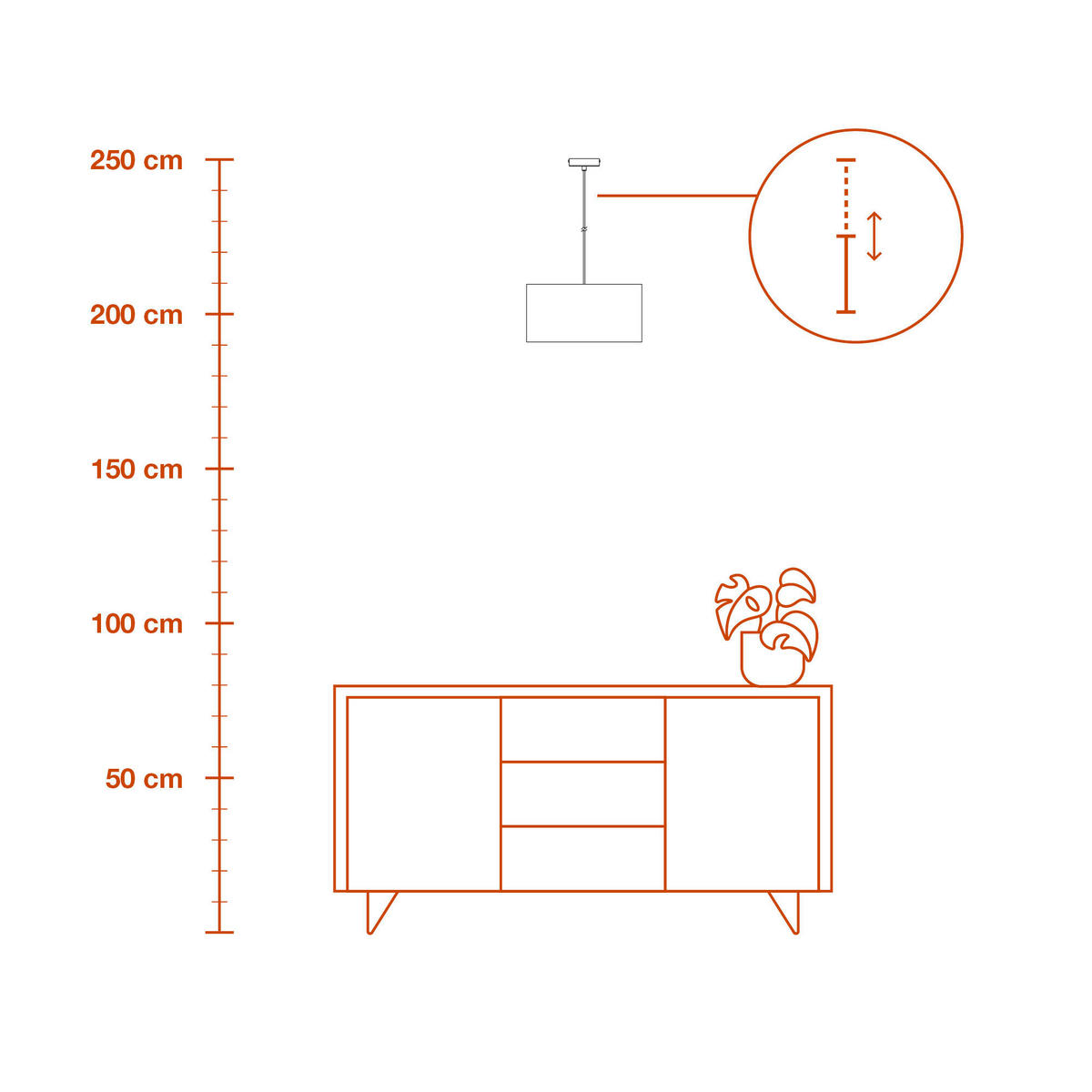 PENDELLEUCHTE 38/121 cm   - Dunkelgrau, KONVENTIONELL, Naturmaterialien/Metall (38/121cm) - Ledvance