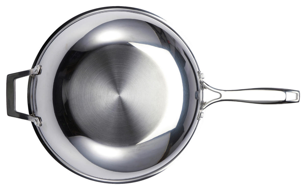 WOK  - Edelstahlfarben/Schwarz, Basics, Metall (53/29,5/9cm) - Masterpro