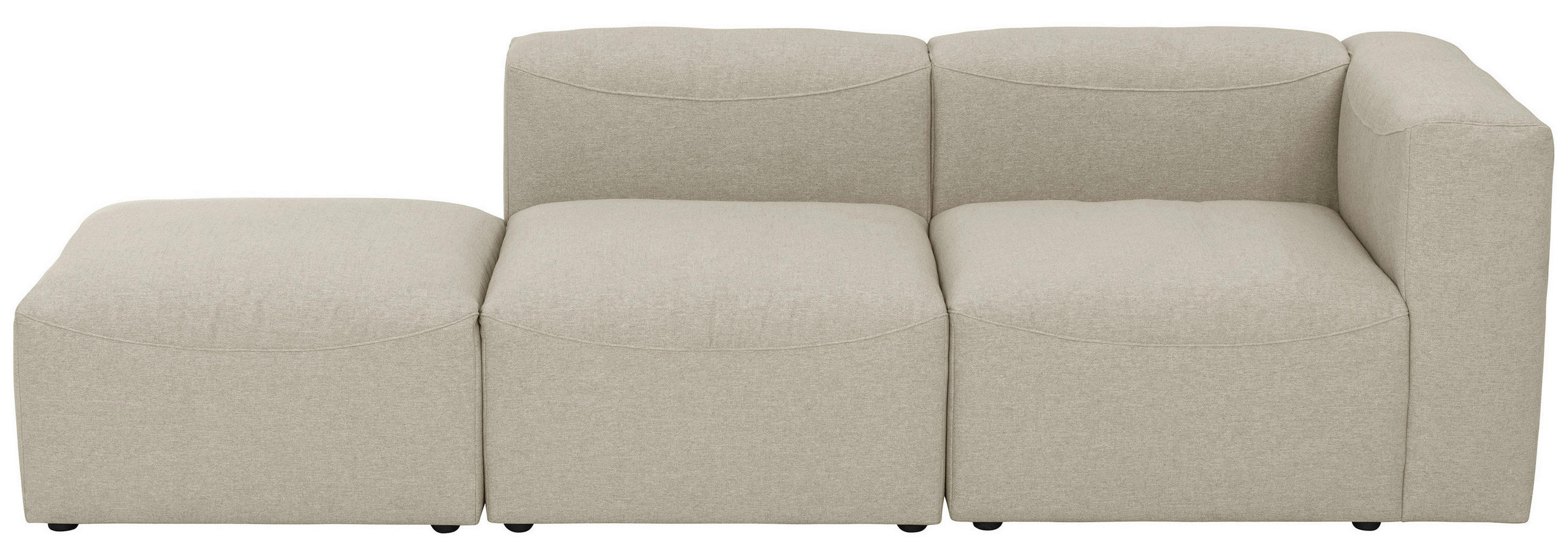 OTTOMANE LENA in Flachgewebe Creme  - Creme, Design, Kunststoff/Textil (250/73/100cm) - Max Winzer